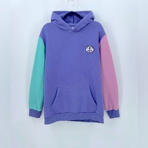 Vibrant Colorblock Hoodie with Logo